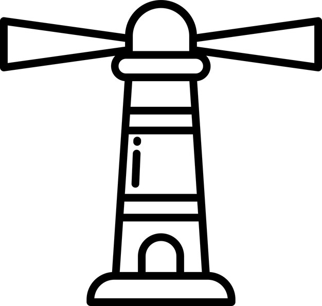 Ilustración vectorial del contorno del faro