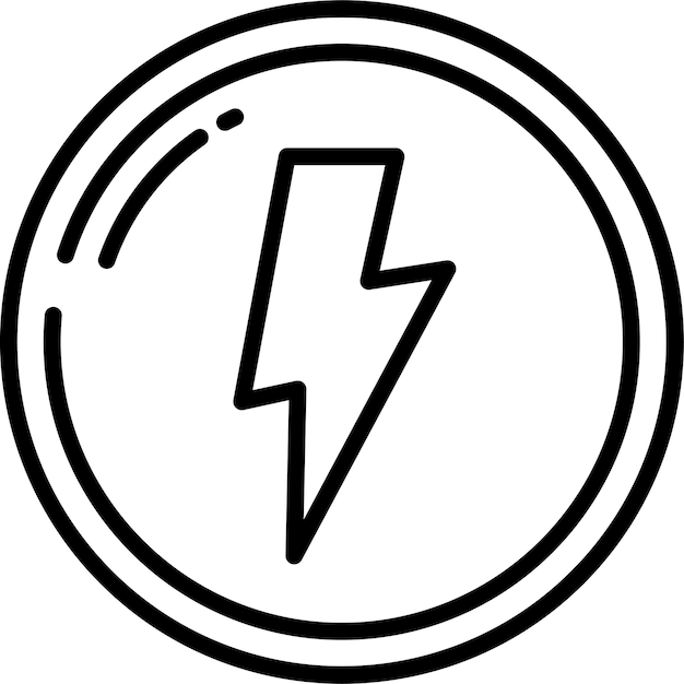 Ilustración vectorial de contorno de flashsolid