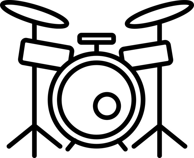 Ilustración vectorial del contorno de la flauta
