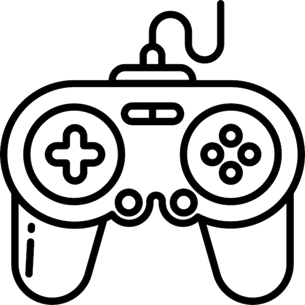 Ilustración vectorial del contorno de gamepadsolid