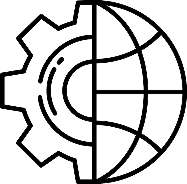 Ilustración vectorial del contorno de globos sólidos