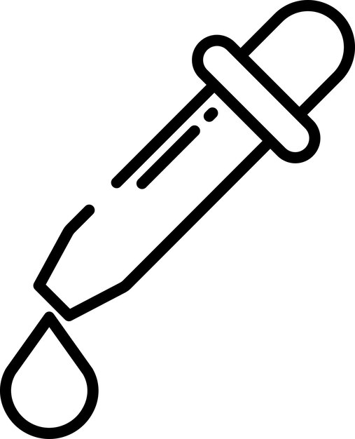 Ilustración vectorial del contorno de las gotas sólidas
