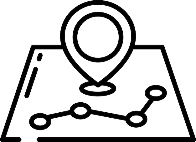 Ilustración vectorial del contorno de GPSsolid