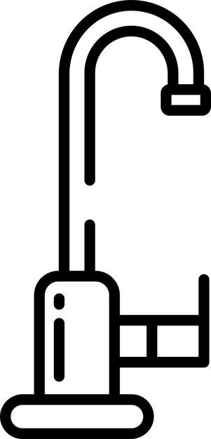 Ilustración vectorial del contorno del grifo
