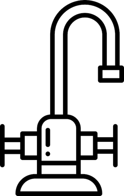 Ilustración vectorial del contorno del grifo