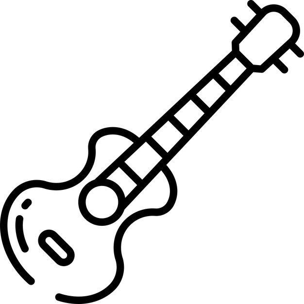 Ilustración vectorial del contorno de la guitarra
