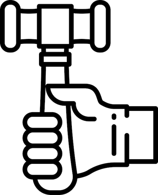 Ilustración vectorial del contorno de Hammersolid