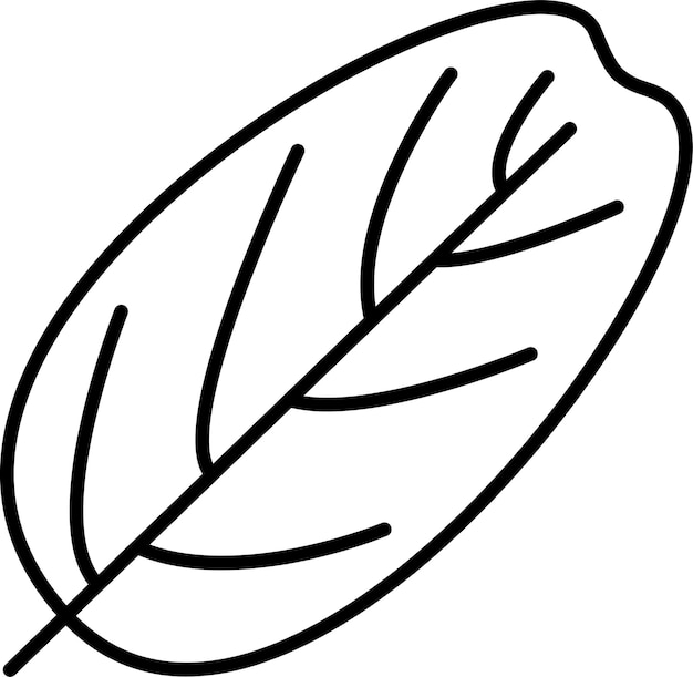 Ilustración vectorial del contorno de la hoja de humo