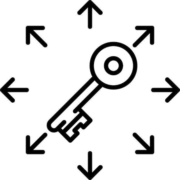 Ilustración vectorial de contorno de ideas sólidas