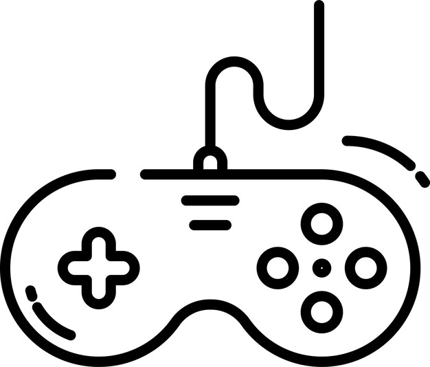 Ilustración vectorial del contorno del juego padsolid