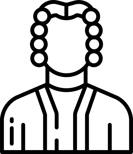 Ilustración vectorial del contorno del juez Hammer