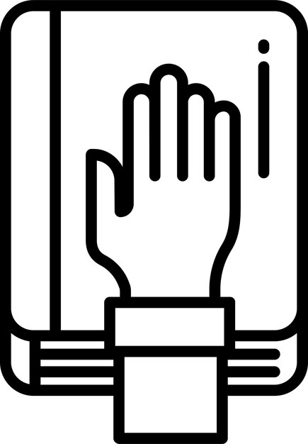 Ilustración vectorial del contorno del juramento