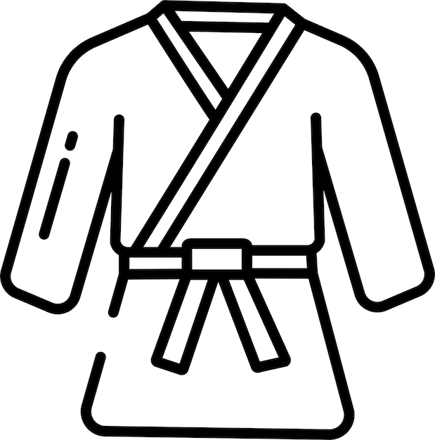 Ilustración vectorial del contorno del kimono