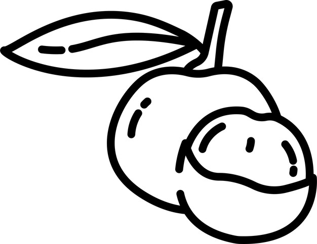 Ilustración vectorial del contorno de la lechuga
