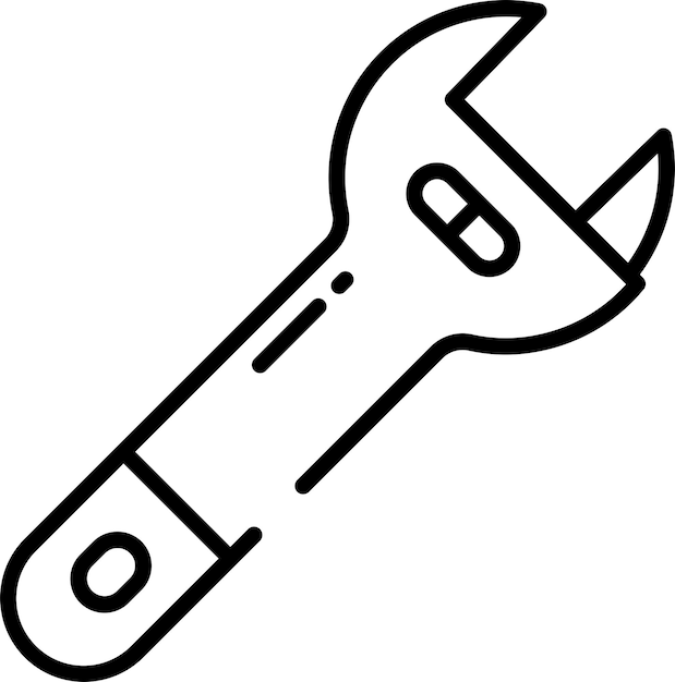 Ilustración vectorial del contorno de la llave