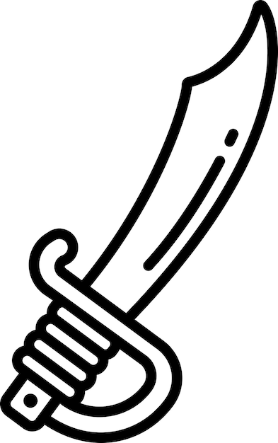 Ilustración vectorial del contorno del machete