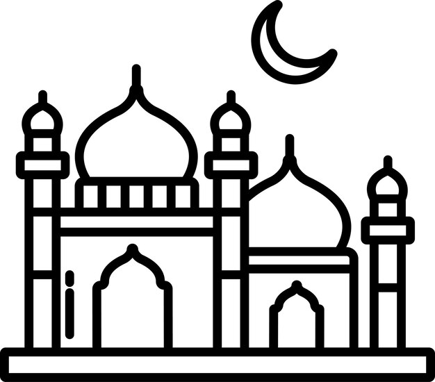 Ilustración vectorial del contorno de la máscara