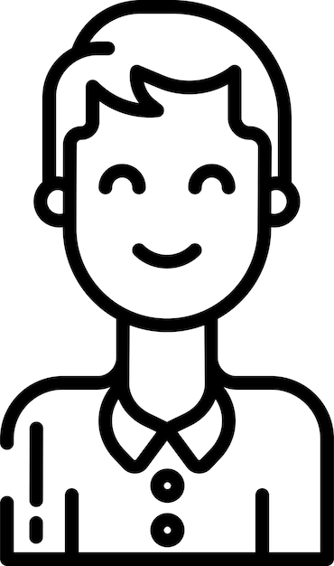 Ilustración vectorial del contorno masculino del cliente
