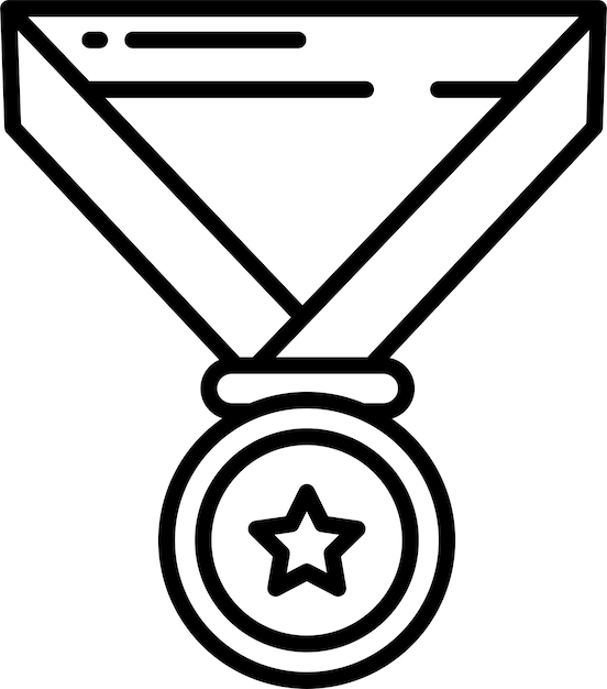 Ilustración vectorial del contorno de Medalsolid