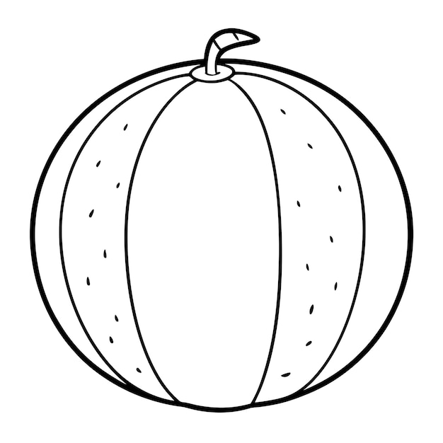 Ilustración vectorial del contorno del melón
