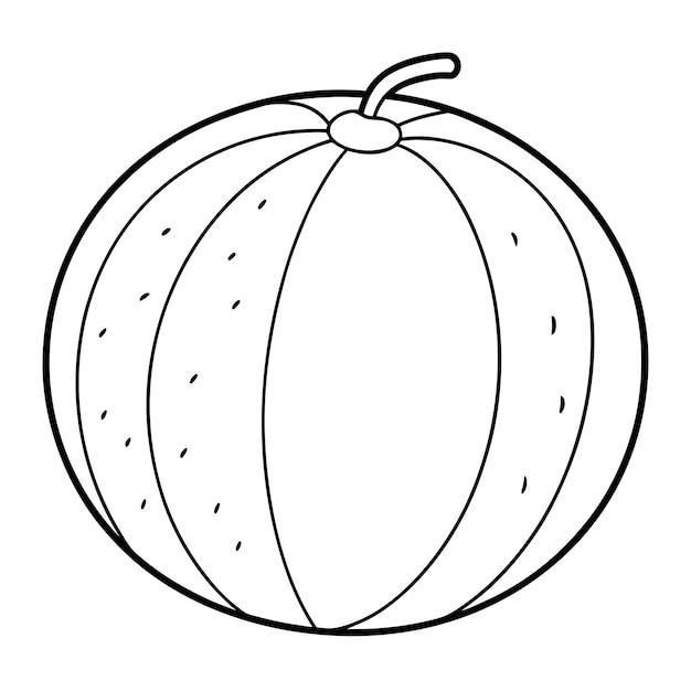 Ilustración vectorial del contorno del melón
