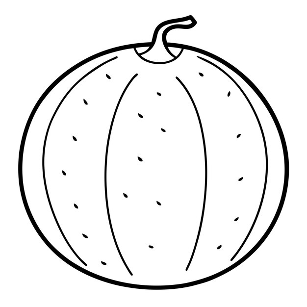 Ilustración vectorial del contorno del melón