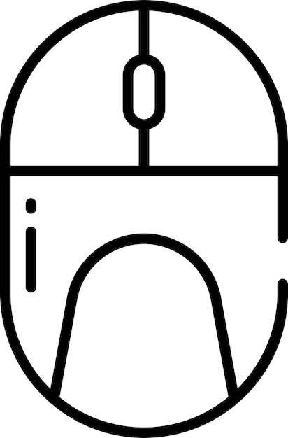 Ilustración vectorial del contorno de Mousesolid por computadora