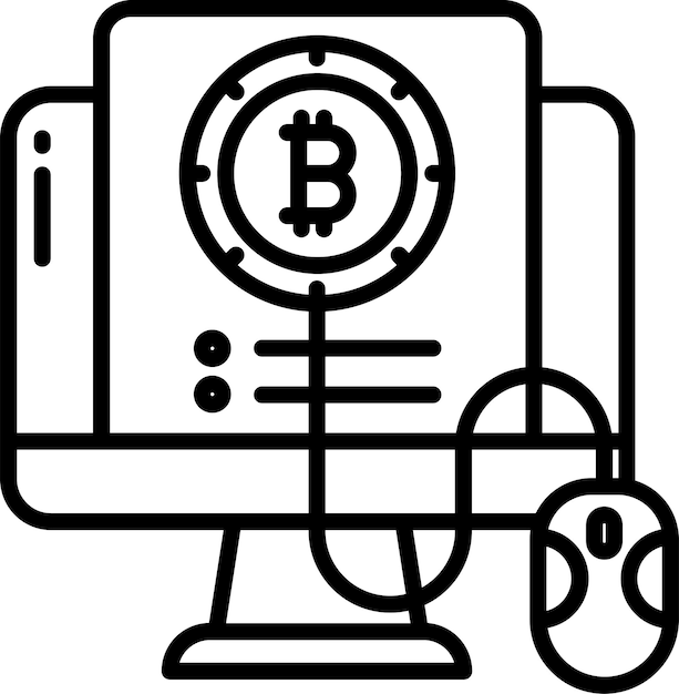 Ilustración vectorial del contorno de Mousesolid por computadora
