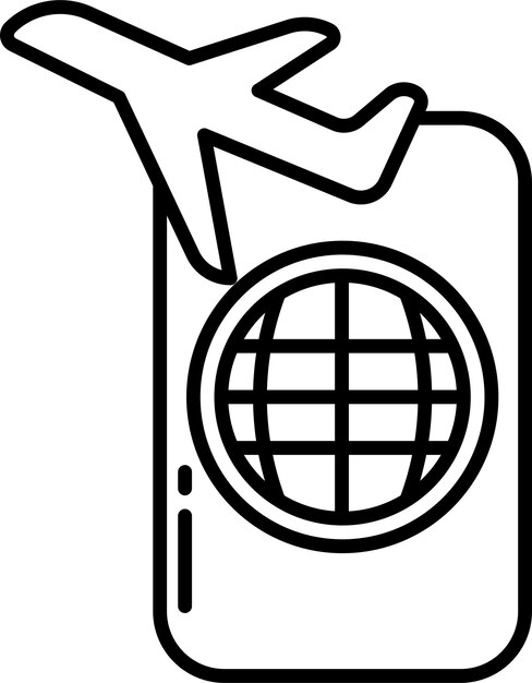 Ilustración vectorial del contorno del paracaídas