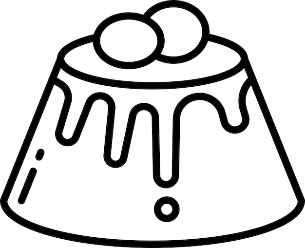 Ilustración vectorial del contorno de la pastelería de bayas