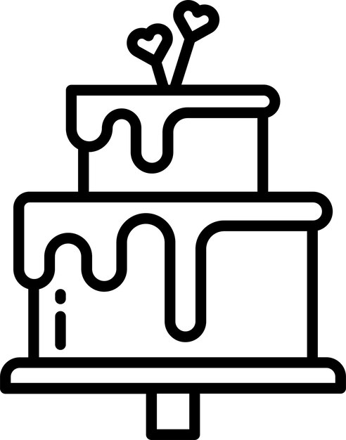 Ilustración vectorial del contorno de la pastelería