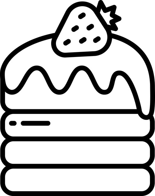 Ilustración vectorial del contorno de la pastelería
