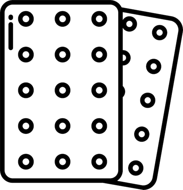 Ilustración vectorial del contorno de las pastillas