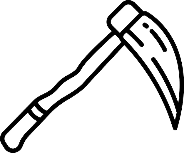 Ilustración vectorial del contorno de Pickaxe2solid