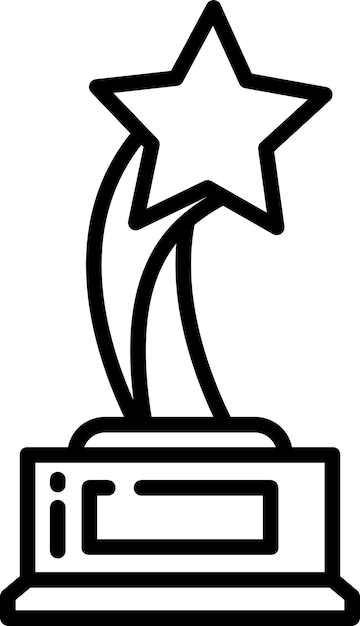 Ilustración vectorial del contorno del premio