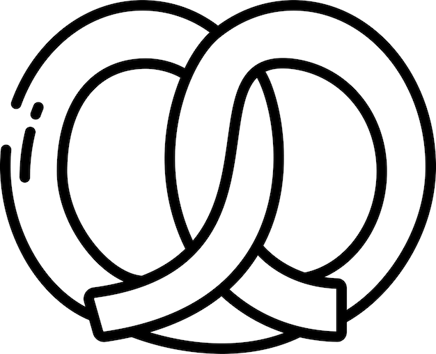 Ilustración vectorial del contorno de pretzelsolid