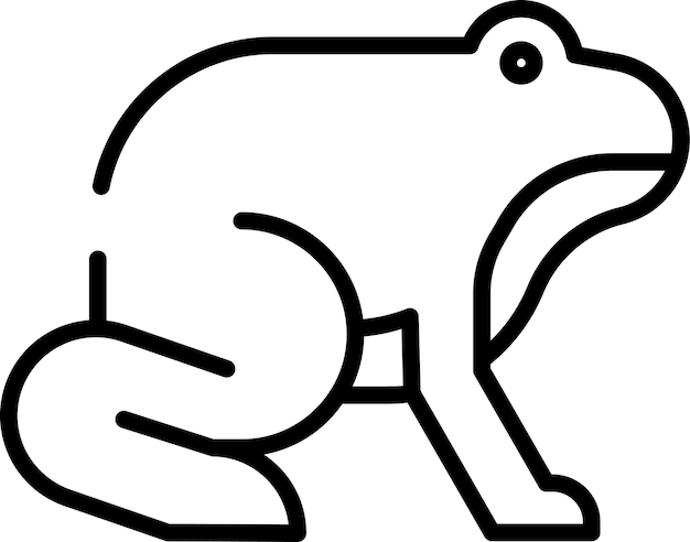 Ilustración vectorial del contorno de la rana