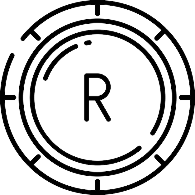 Ilustración vectorial del contorno de Rand coinsolid