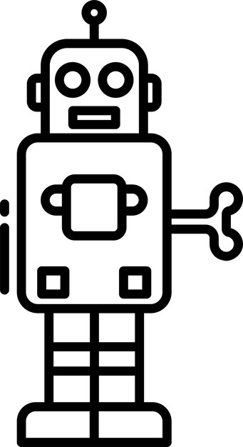 Ilustración vectorial del contorno del robot