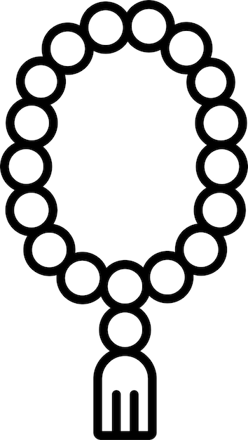 Ilustración vectorial del contorno del rosario