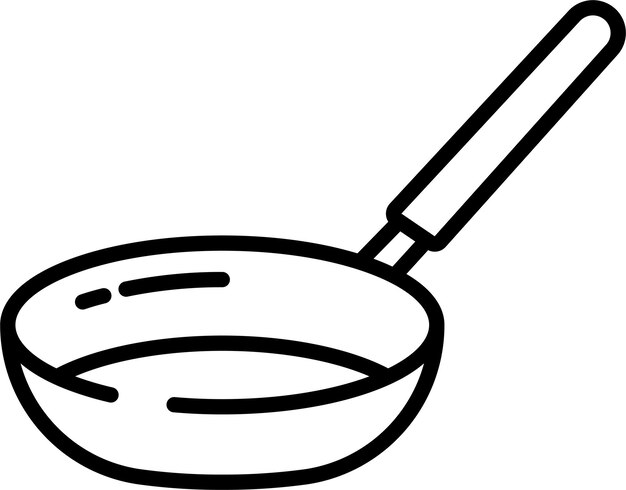 Ilustración vectorial del contorno de la sartén