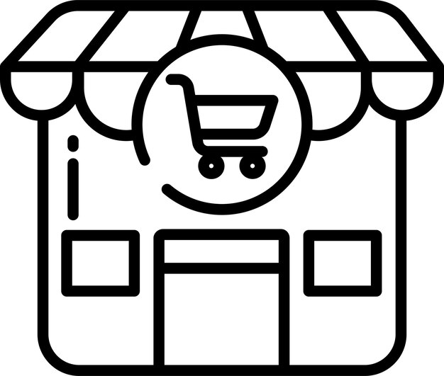 Ilustración vectorial del contorno de Shopsolid