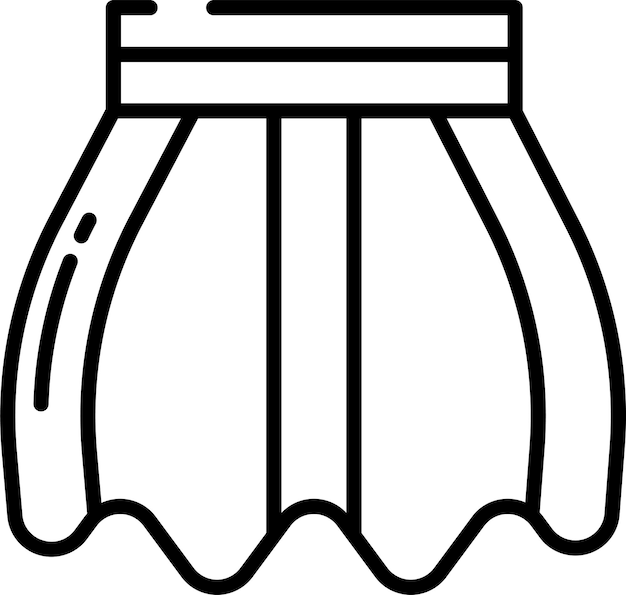 Ilustración vectorial del contorno de Skirtsolid