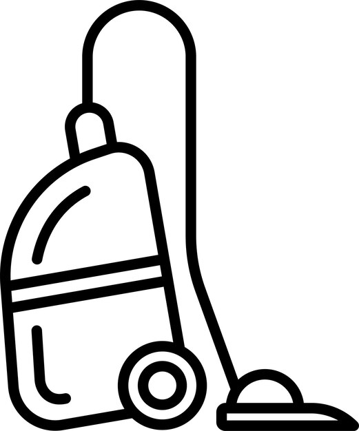 Ilustración vectorial del contorno sólido de las aspiradoras