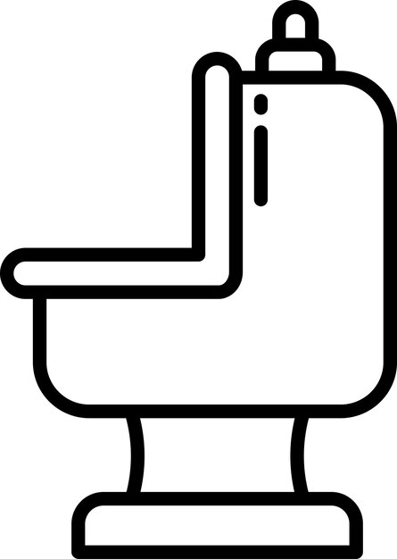 Ilustración vectorial del contorno sólido de los baños