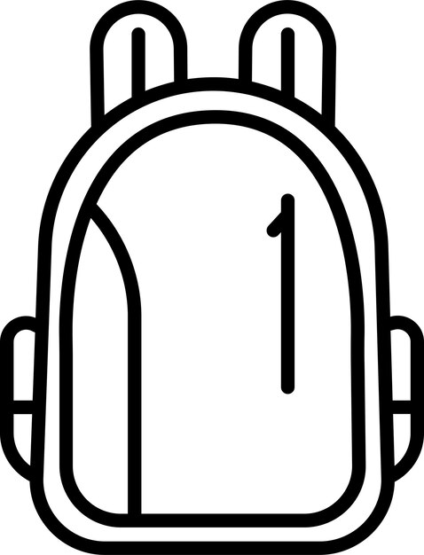 Ilustración vectorial del contorno sólido del bolso