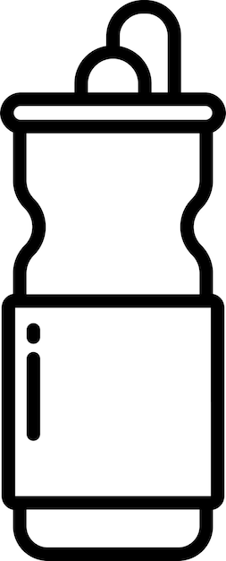 Ilustración vectorial del contorno sólido de las botellas de agua