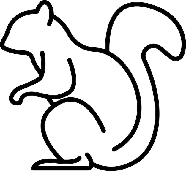 Ilustración vectorial de contorno sólido de la cara del lobo