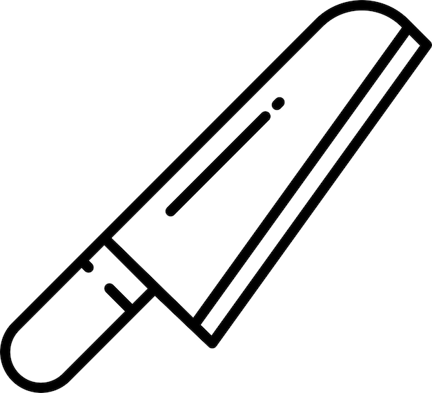 Ilustración vectorial del contorno sólido del cuchillo
