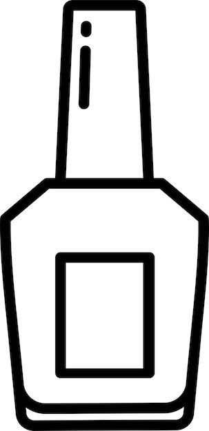 Ilustración vectorial del contorno sólido del esmalte de uñas